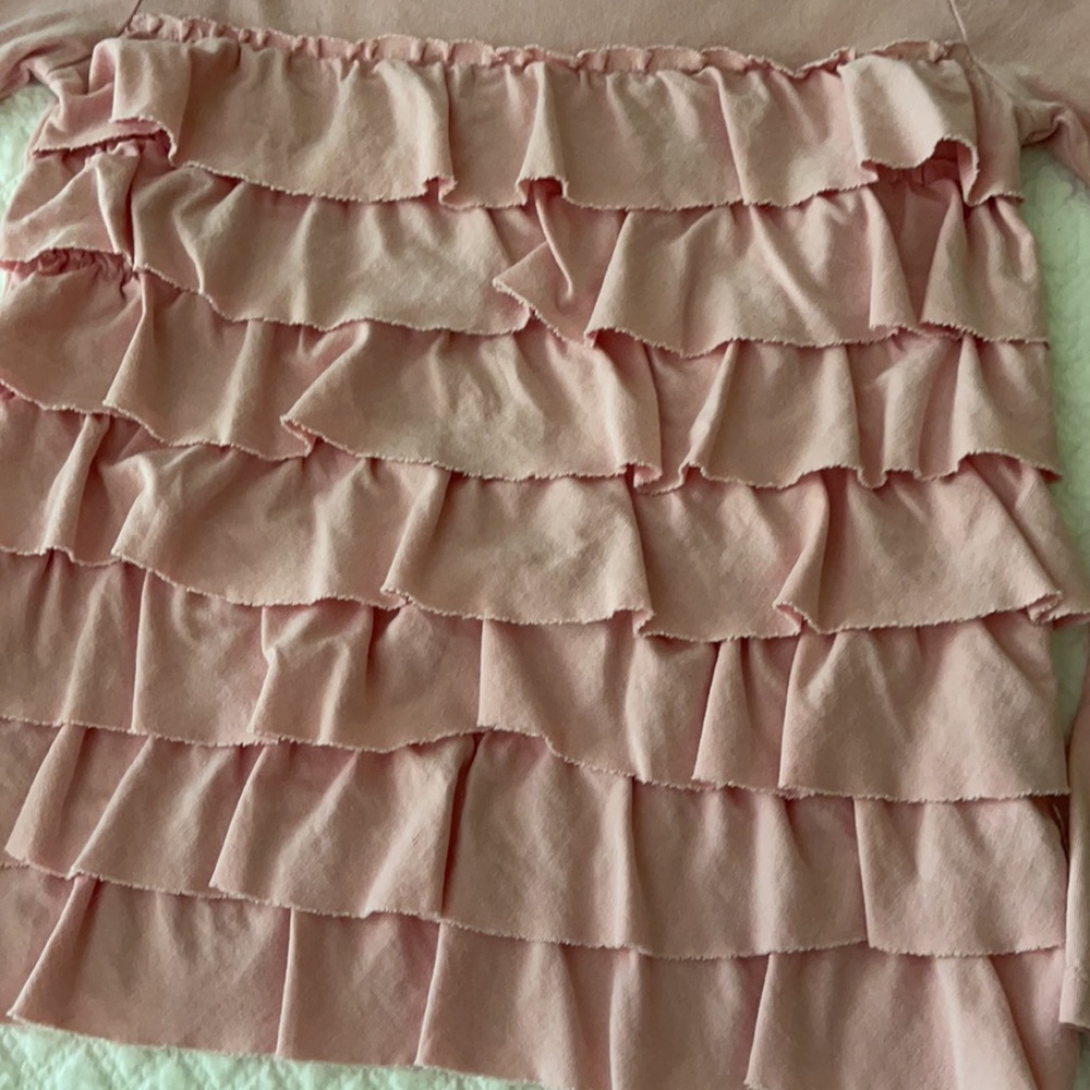 Mini Boden Pink Ruffled Top - Picture 2 of 5